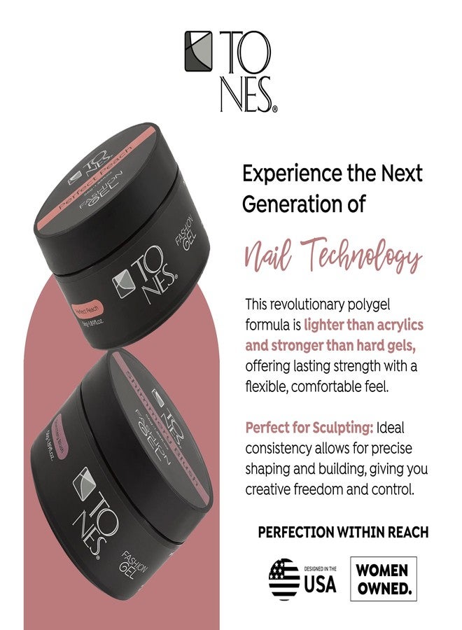 TONES Fashion Gel - Premium, Long-Lasting LED or UV Poly Nail Gel - 7-Free - Quick-Curing Nail Art and Nail Design Overlay or Nail Sculpting - (1.89 Oz, Shimmery Bouquet) - Image 4